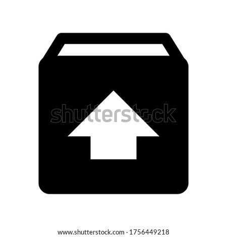Unarchive icon vector isolated on white background.
