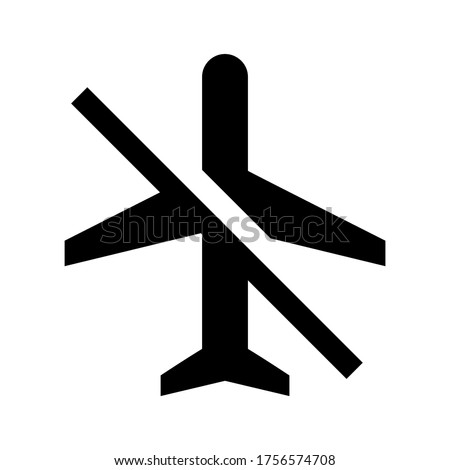 Airplane mode inactive icon. Flight mode inactive icon vector isolated on white background.