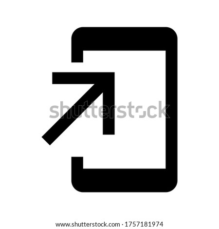 Smartphone add to home screen icon vector isolated on white background.