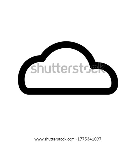 Cloud queue icon vector isolated on white background.