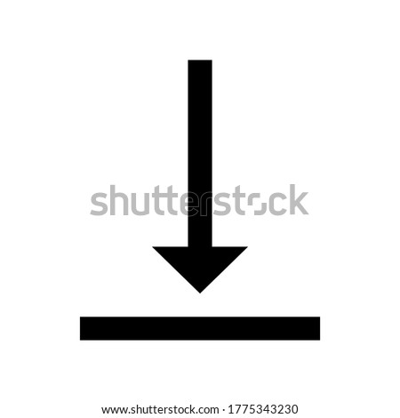 Vertical align bottom icon vector isolated on white background.