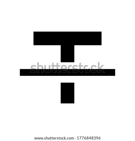 Format strikethrough text icon vector isolated on white background.