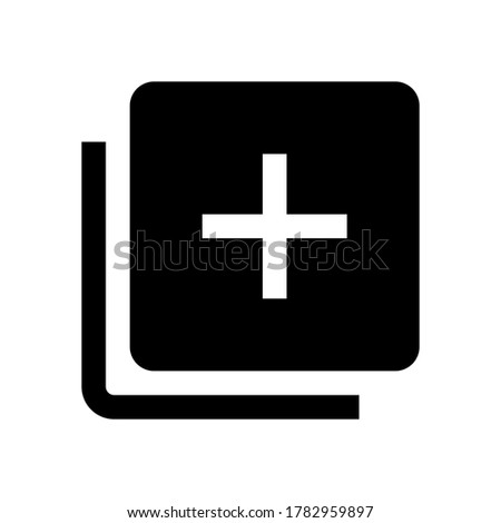Add to photos icon vector isolated on white background.