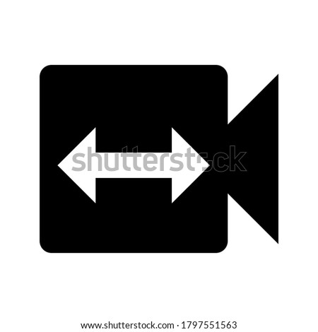 Switch video icon vector isolated on white background.