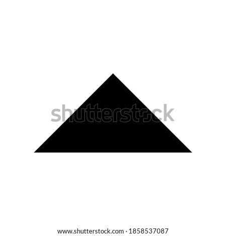Arrow drop up icon black vector isolated on white background