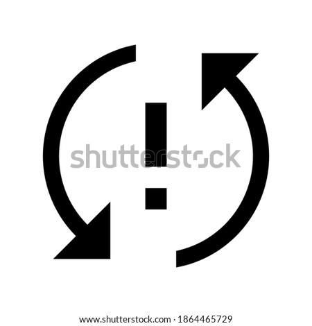 Sync problem icon vector isolated on white background