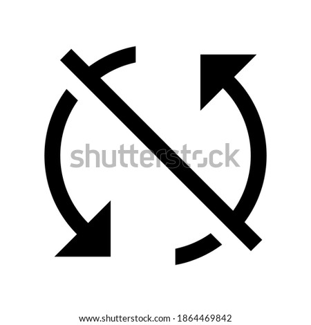 Sync disabled icon vector isolated on white background