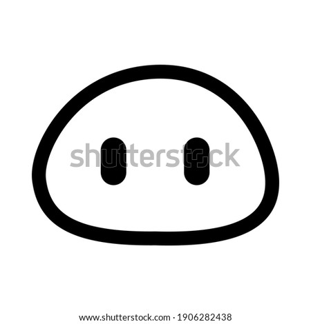 Pig nose icon isolated vector illustration. High quality black style vector icons.