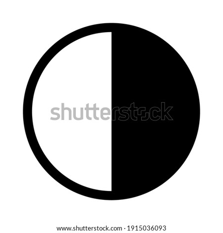 Last quarter moon symbol icon isolated vector illustration. High quality black style vector icons