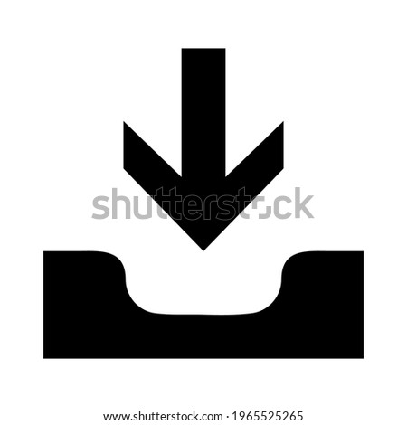 Inbox icon isolated vector illustration. High quality black style vector icon