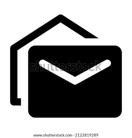 Mark as unread icon isolated vector illustration on white background. High quality black style vector icons