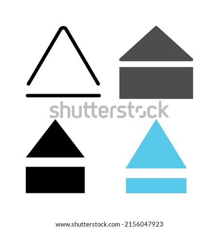 Eject symbol icon isolated vector illustration on white background