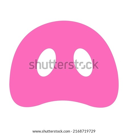 Pig nose emoji icon flat symbol isolated on white background