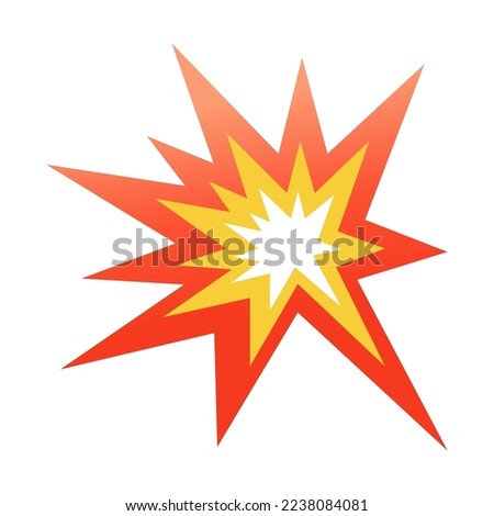 Isolated Collision Vector Icon, Emoji, Emoticon