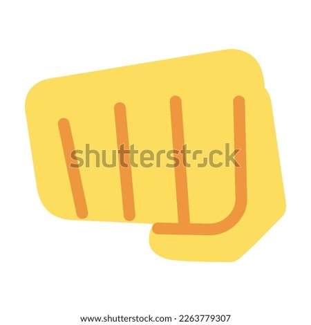 Oncoming fist vector flat icon. Isolated oncoming fist emoji illustration