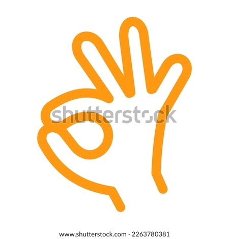 OK hand vector flat icon. Isolated OK hand emoji illustration