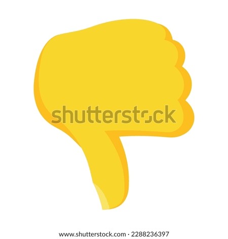 Vector illustration of the thumbs down emoji cartoon