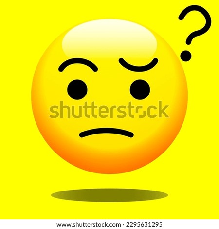 Vector illustration of the Emoji 3D Confounded face cartoon