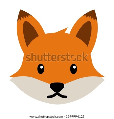 Fox face animal vector flat icon. Isolated fox face emoji illustration