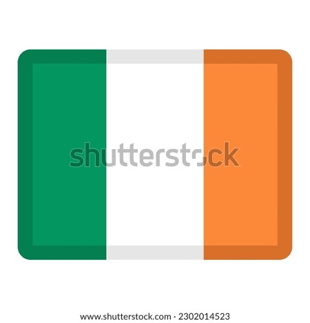 Flag Ireland Vector Emoji illustration. Ireland Flag icon