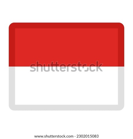 Flag Indonesia Vector Emoji illustration. Ireland Flag icon