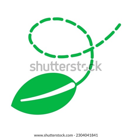 Leaf Fluttering In Wind Icon Isolated Vector. Emoji Leaf Fluttering In Wind Illustration On White Background.
