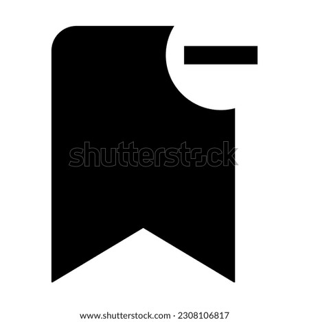 Bookmark remove icon isolated vector illustration on white background. High quality black style vector icons