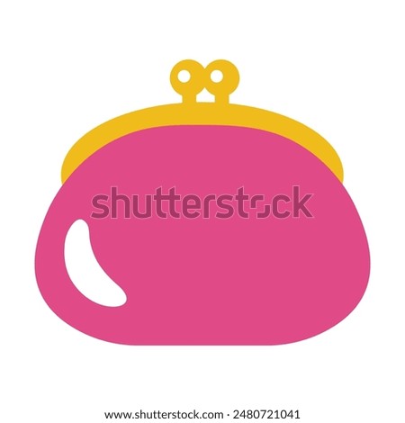 Flat vector purse icon. Emoji emoticon purse best flat icon.