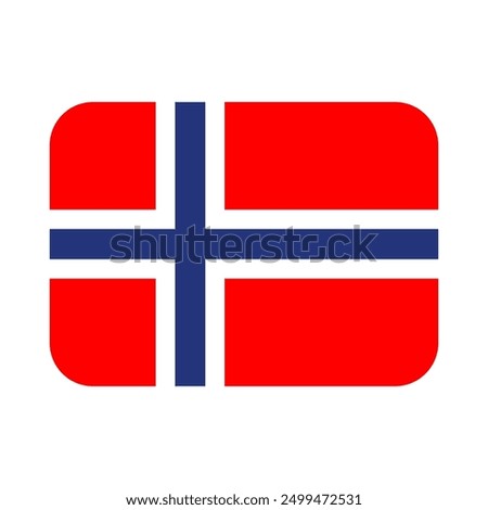 Flag Bouvet Island Vector Icon. Bouvet Island National Flag Design isolated on white background.