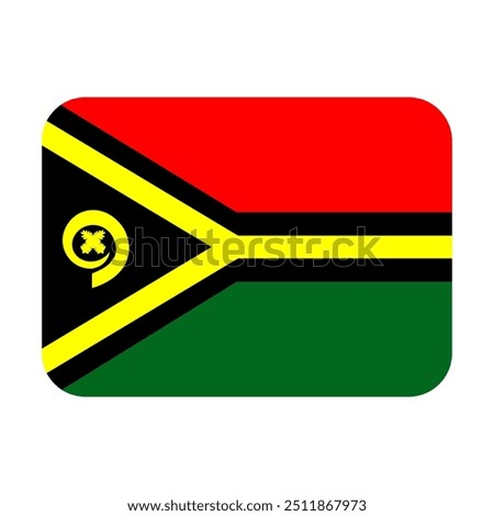 Flag of Vanuatu icon vector. Vanuatu flag emoticon illustration