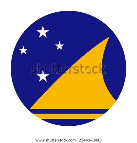 Tokelau flag vector illustration. Simple flag tokelau icon emoji design.