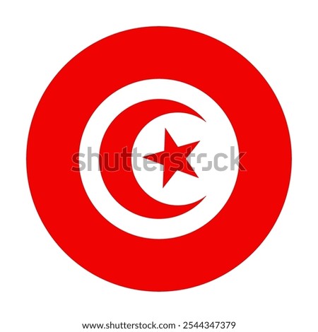 Tunisia flag vector illustration. Simple flag Tunisia icon emoji design.