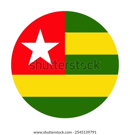 Togo flag vector illustration. Simple flag Togo icon emoji design.