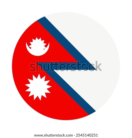 Nepal flag vector illustration. Simple flag Nepal icon emoji design.