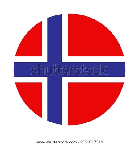 Bouvet island flag vector illustration. Simple flag Bouvet island icon emoji design.