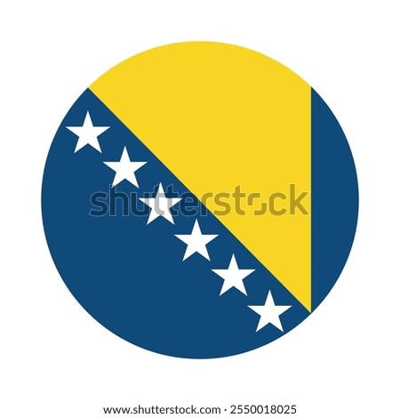 Bosnia herzegovina flag vector illustration. Simple flag Bosnia herzegovina icon emoji design.