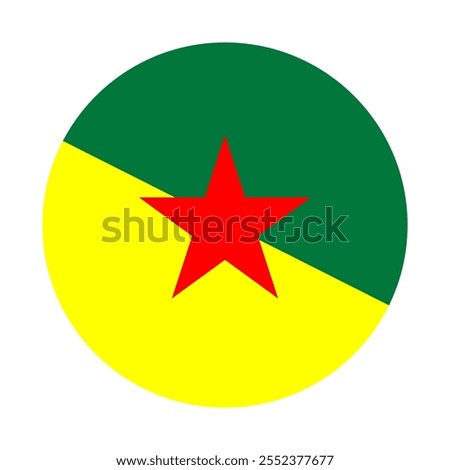 French Guiana flag vector illustration. Simple flag French Guiana icon emoji design.