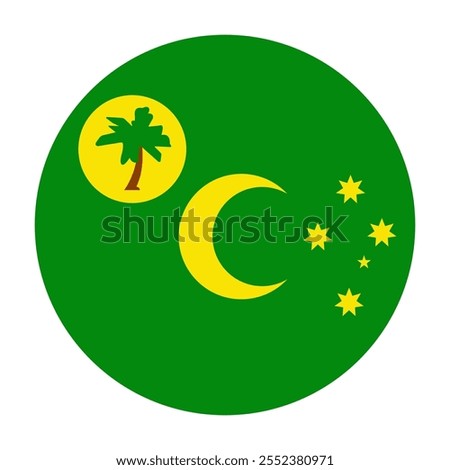 Cocos Islands flag vector illustration. Simple flag Cocos Islands icon emoji design.