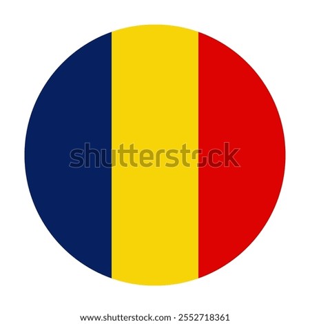 Chad flag vector illustration. Simple flag Chad icon emoji design.