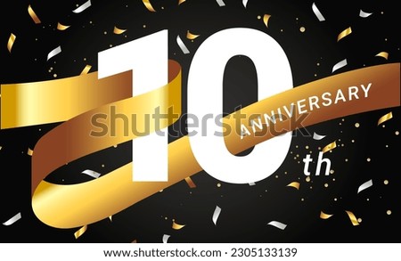 10 Th Anniversary Elegant Banner Vector Design for event