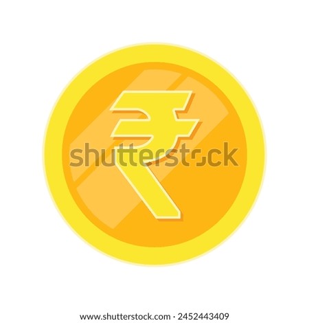 Rupee icon in flat style