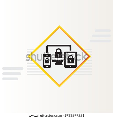 Norton device security icon isolated background