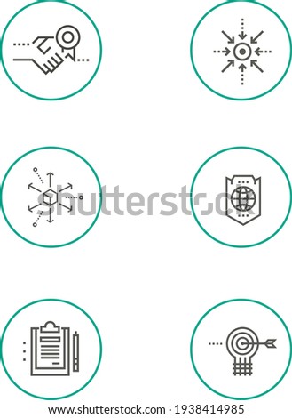 Cyber Security Services icon set isolated background