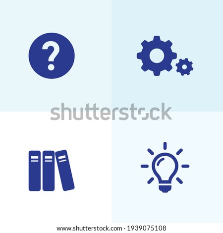 Help Topic ideas icon set isolated background