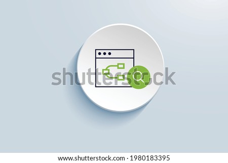 root cause analysis Icon vector design