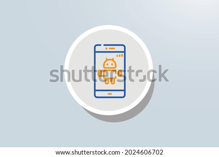 Android App Development Icon Vector Design