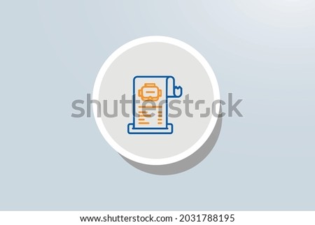 Digital Receipt Icon Vector Design