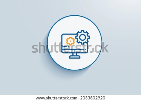 Python Software Development icon vector design