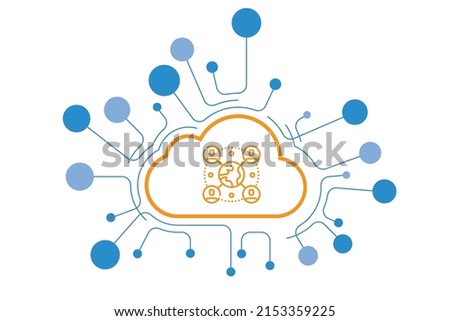 Centralized System icon vector design