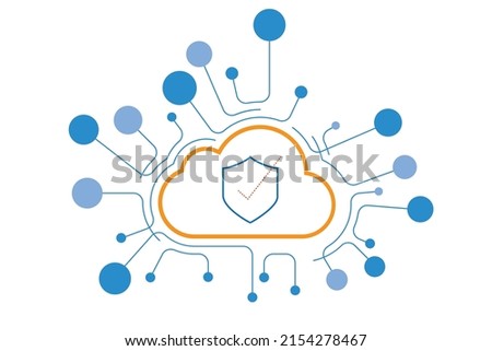 Cloud Next-gen antivirus icon vector design